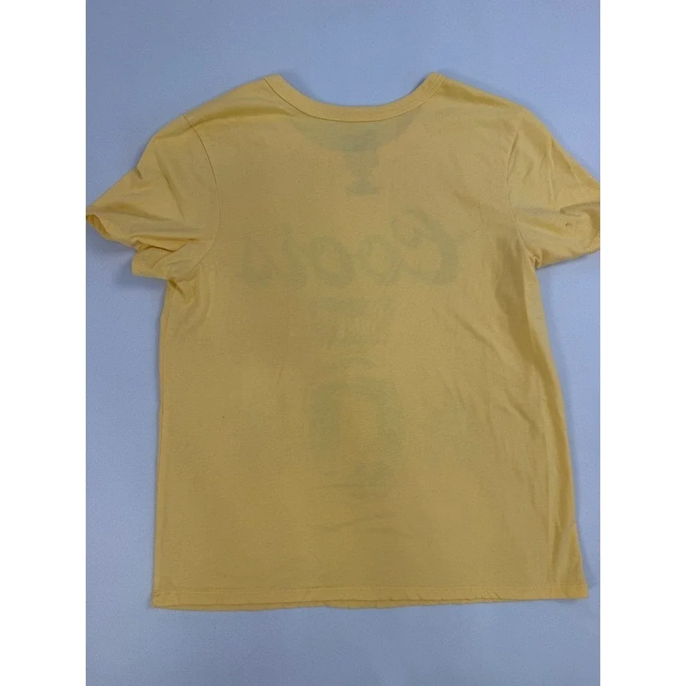 Coors Banquet Shirt Womens Medium Yellow Crew Neck Short Sleeve Graphic Beer